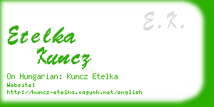 etelka kuncz business card